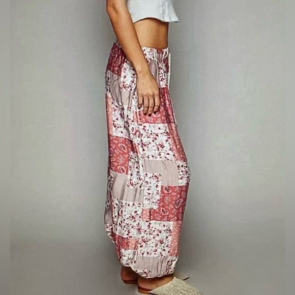 POL Pink and White Patchwork Pants - Picture 6 of 8